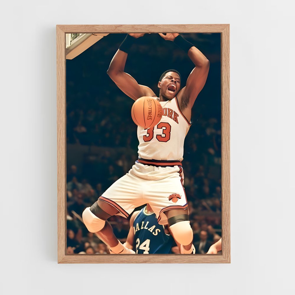Poster Dunkin' Ewing – affiche Basketball (vue 4)